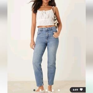 Mango Newmom mom jeans in light blue Sz 30